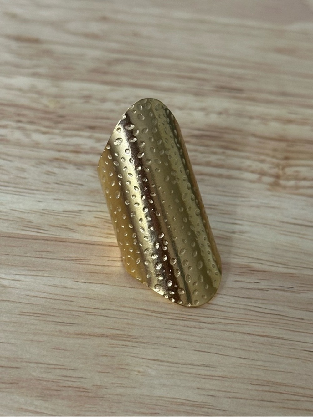 Gold Textured Brass Adjustable Ring Blank Jewelry Making Base